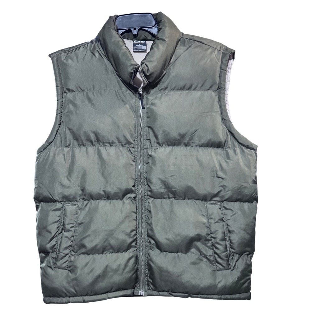 FTP Puffer Vest Polyester Olive Green Large Streetwear Gorpcore Feel The Power